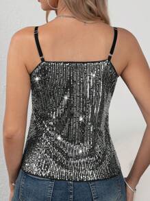 SHEIN Clasi Sequin Cami Top