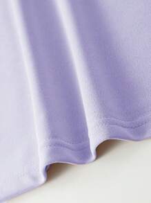 Claim Dot Men Mushroom & Slogan Graphic Drop Shoulder Oversized Tee - Mauve Purple - View 4