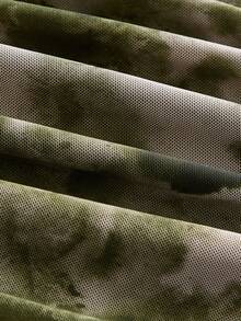 SHEIN MOD Plus Tie Dye Drawstring Side Ruched Bodycon Dress - Multicolor - View 3