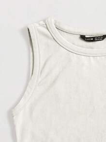 RueChic Top tank crop unicolor - Blanco - Ver 3