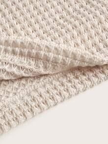 SHEIN EZwear Drawstring Side Ruched Bodycon Dress Without Lingerie Set - Apricot - View 4