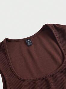 SHEIN EZwear Solid Crop Tank Top