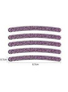 5pcs Rhinestone Decor Car Wheel Sticker - Pink - View 3