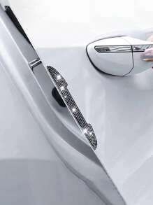 4入組水鑽裝飾車防碰撞貼紙 - 黑色 - 查看 3