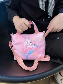 Chicas Bolsa cuadrada sirena patrón doble asa con tira ajustable imán dulce - Multicolor - Ver 5