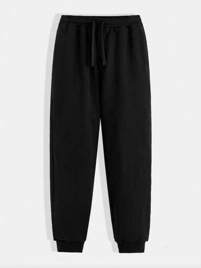 SHEIN Boys Drawstring Waist Solid Joggers