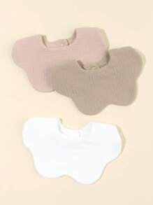 Bebé 3 piezas Babero unicolor - Multicolor - Ver 1