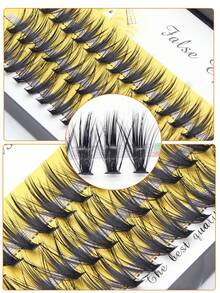 1 hộp Mi giả cá nhân 3 hàng 10mm 30D - màu đen - Xem 3