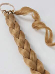 超長編織馬尾合成纖維接髮 - 金色 - 查看 8