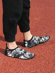 Boys Tie Dye Slip On Fabric Breathable Fashionable Aqua Socks For Beach - Multicolor - View 5