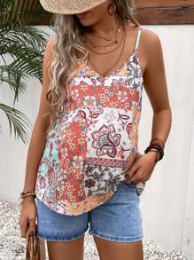 SHEIN Maternity Floral Print Cami Top - Multicolor - View 1