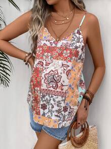 SHEIN Maternity Floral Print Cami Top - Multicolor - View 4