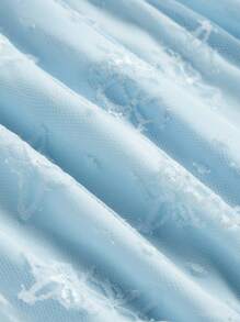 ROMWE Kawaii 美人魚蕾絲拼接吊帶上衣 - 淺藍色 - 查看 4