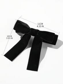 1 Miếng Trang trí Bow Kẹp tóc - màu đen - Xem 5