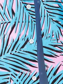 Manfinity Chillmode Áo sơ mi Nam Nút phía trước Nhiệt đới Boho - Nhiều màu - Xem 3