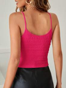 SHEIN Essnce Áo khoác và áo lót dành cho xe tăng nữ màu trơn Giải trí - Màu Hồng Tươi - Xem 2