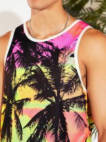 Manfinity RebelGame Áo thun & Áo lót Nam Tương phản ràng buộc Nhiệt đới Giải trí - Nhiều màu - Xem 5