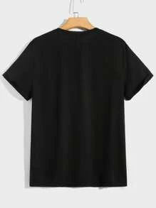 RueChic Men Slogan Graphic Tee - Black - View 2