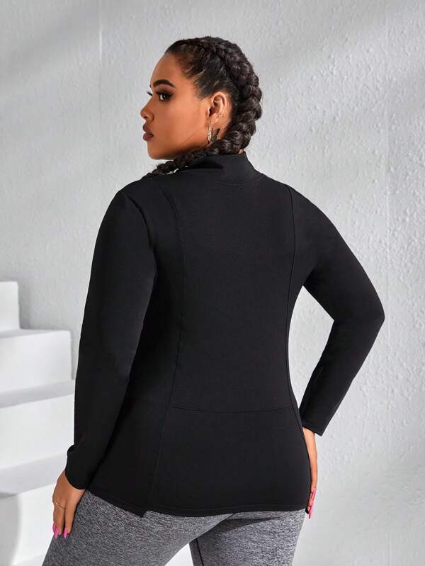 Plus Zip Up Sports Jacket SHEIN USA