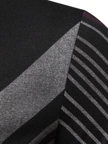 Manfinity Homme Men Striped Print Polo Shirt - Black - View 5