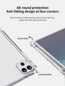 漢堡圖案透明防摔保護套適用於iPad - 彩色 - 查看 3