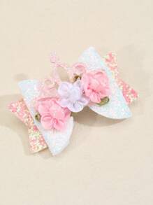 1 Kẹp Tóc Trang Trí Nơ & Vương Miện Cho Bé Gái Để Trang Trí Tóc - Nhiều màu - Xem 3