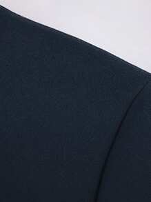 CLOUDSTYLE Hombres con botón Blazer & Blazer chaleco con pantalones Traje Set - Azul Marino - Ver 6