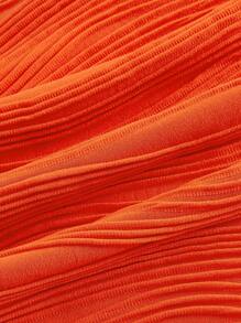 SHEIN ICON Twist Front Tube Top & Bodycon Skirt - Orange - View 4