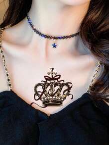 1張皇冠圖案紋身貼紙 - 彩色 - 查看 1
