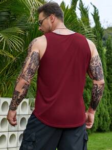 Manfinity Homme 男士素色口袋貼布背心上衣