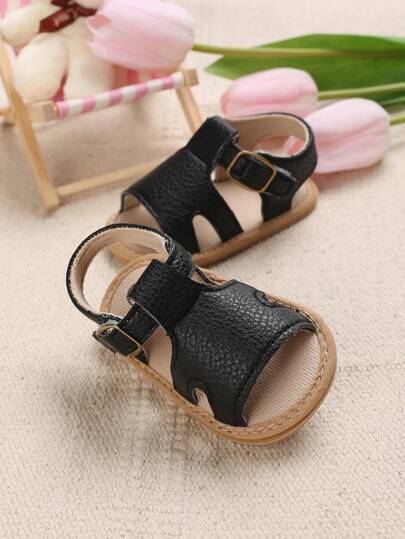 嬰兒魔術貼鏤空涼鞋適用於戶外