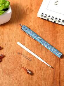 3入組隨機亮片裝飾圓珠筆圓珠筆適用於學生 - 彩色 - 查看 4