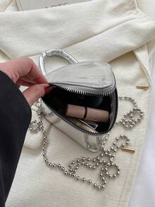 Mini Novelty Bag Triangle Design Metallic PU Funky