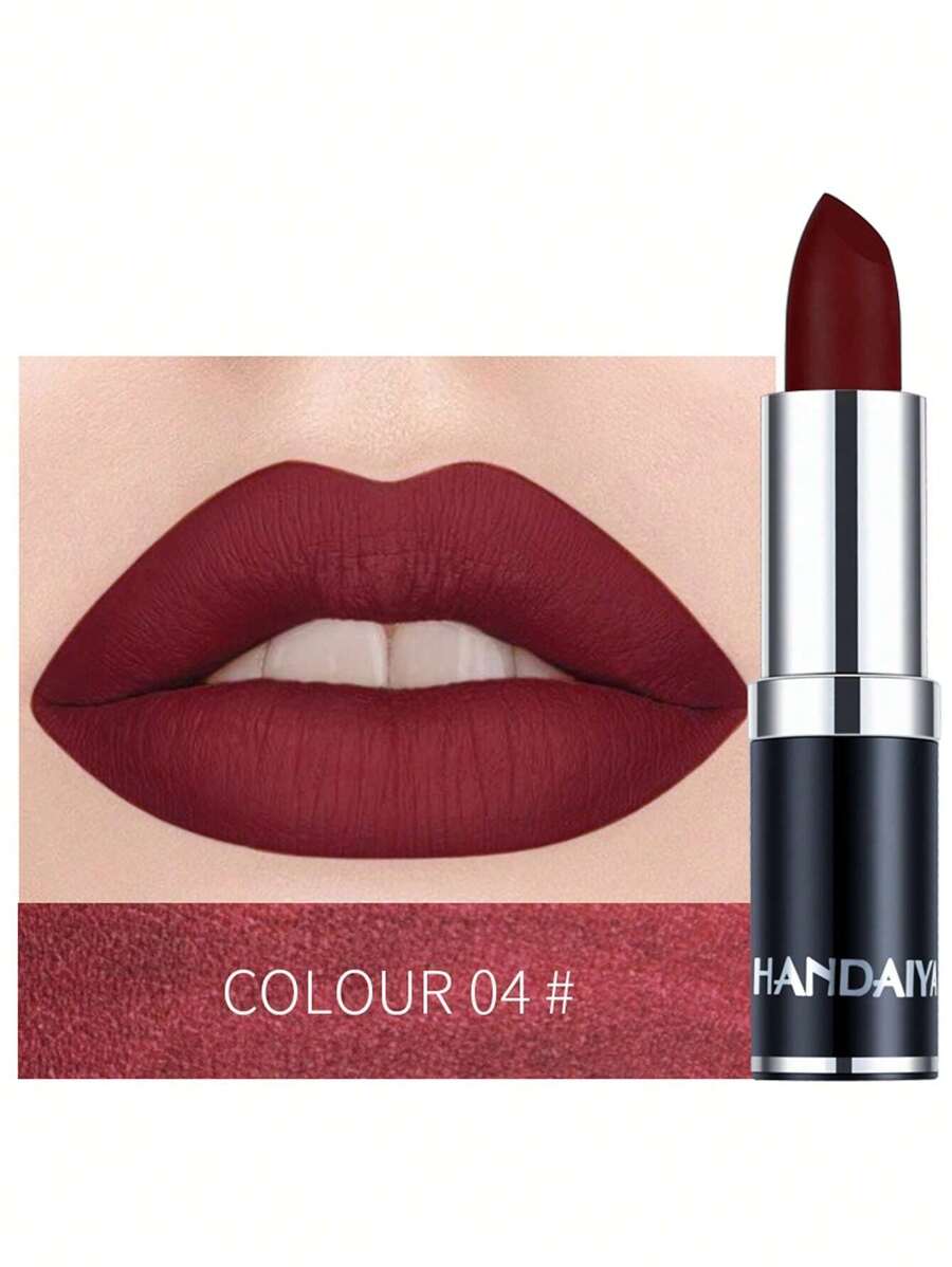 HANDAIYAN Matte Moisturizing Lipstick, Velvet Lipstick, Music Festival Makeup, Party & Travel Portable, 3.5g Net Content, Back To School, Face Painting, Cosmetics, Suitable For Women, Suitable For Winter/Spring, Fashion Styling, Suitable For Birthday/Valentine's Day/Mother's Day Gifts, Essential For Carnival Parties, Best Color Selection