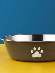 1 cái bát bằng thép không gỉ mô hình chân thú cưng - Xám - Xem 4