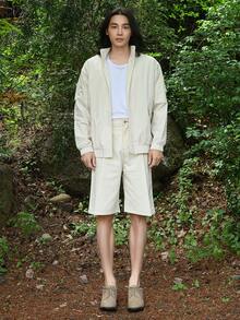 DAZY Men Zip Up Drop Shoulder Hooded Jacket - Beige - View 10