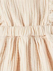 Recién nacido Bebé Vestido ribete con fruncido con diadema - Albaricoque - Ver 5