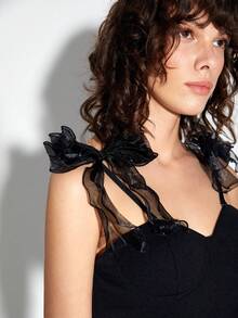 Chiara 肩部打結吊帶上衣和闊腿褲 - 彩色 - 查看 4