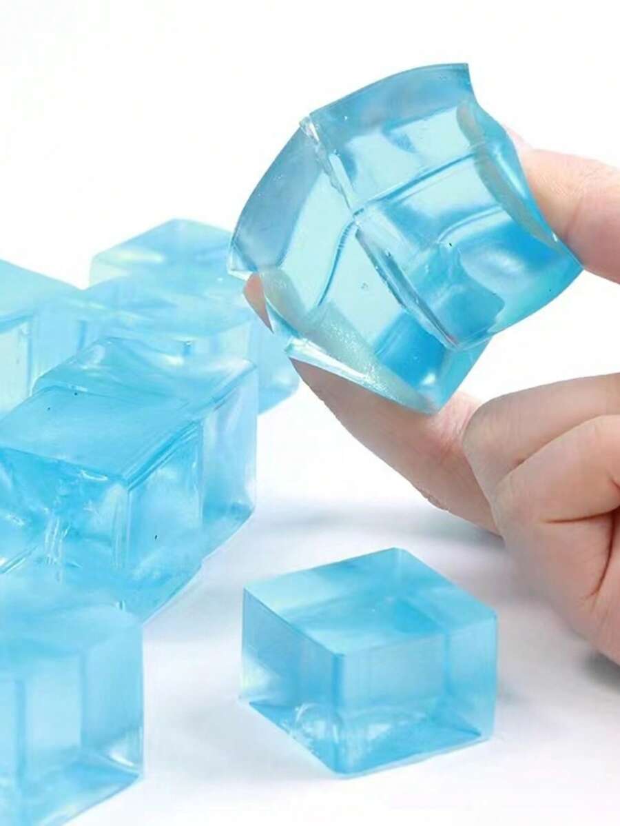 1pc Cube Design Pinch Toy - Blue - View 1