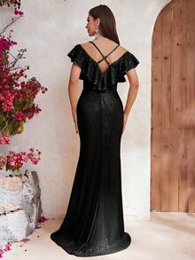 YISIKADO Đầm Dự Tiệc Nữ - màu đen - Xem 2