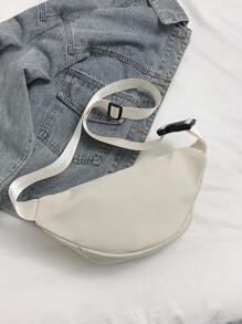 Túi thắt lưng tối giản màu be thông thường - Màu be - Xem 4