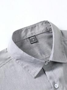 Manfinity Homme Uomo Camicia con bottone frontale con toppa tasca senza maglietta