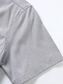Manfinity Homme Uomo Camicia con bottone frontale con toppa tasca senza maglietta