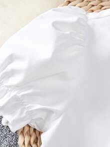 SHEIN Fille manches bouffantes à volants T-shirt & Combinaison à fines brides - Multicolore - Voir 5