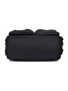 Minimalista Multi-Compartimento Bolsa Quadrada Zíper Frontal Detalhe Franzido O Saco Da Escola Para , Garotas Adolescentes , , , & Em Colégio , Universidade & Ensino Secundário , Perfeito Para Outdoors , Viajar Por & Voltar Para Escola