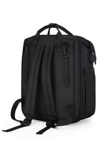 Bebé Bolsa de pañales multifunción poliéster con plegable cuna para exterior - Negro - Ver 4