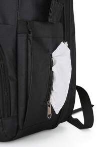 Bebé Bolsa de pañales multifunción poliéster con plegable cuna para exterior - Negro - Ver 10