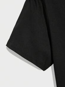 Aesthetic Post--Men Letter Graphic Tee & Drawstring Waist Shorts - Multicolor - View 4