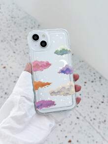 雲朵圖案透明手機殼 - 彩色 - 查看 2
