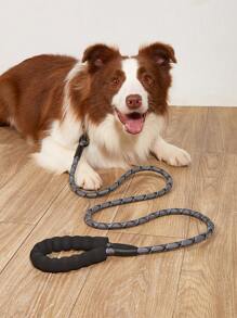 1入組尼龍泡沫手柄寵物牽引繩 - 灰色 - 查看 3